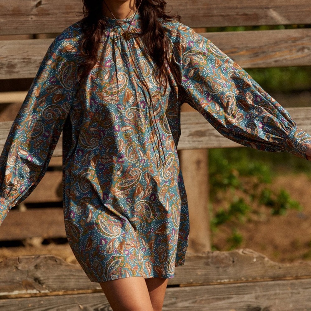 Carolina K Irina Dress - paisley blue - Picture 3 of 11